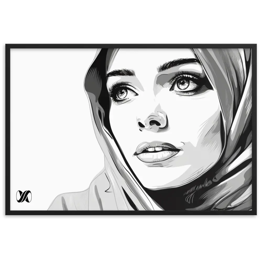 Tableau mural noir et blanc - wonder muslim