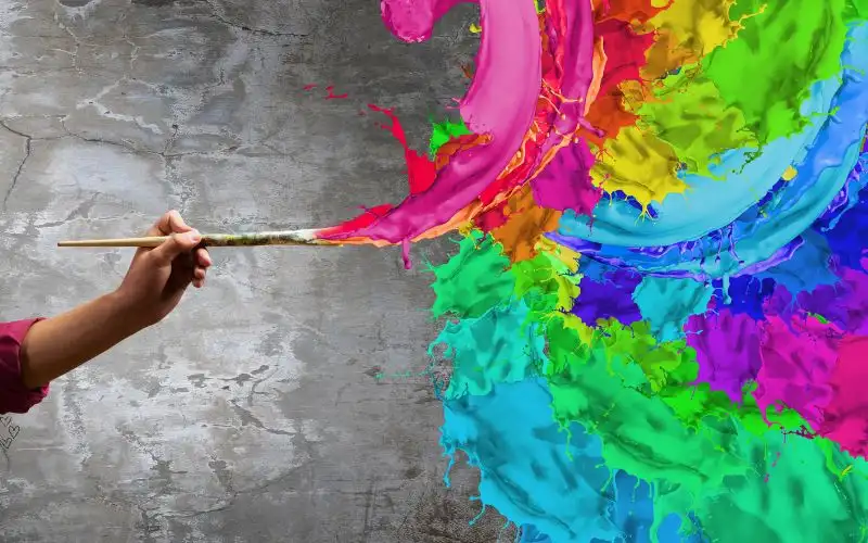 image de tableaux de peinture artistique abstraite dans les tons pastel