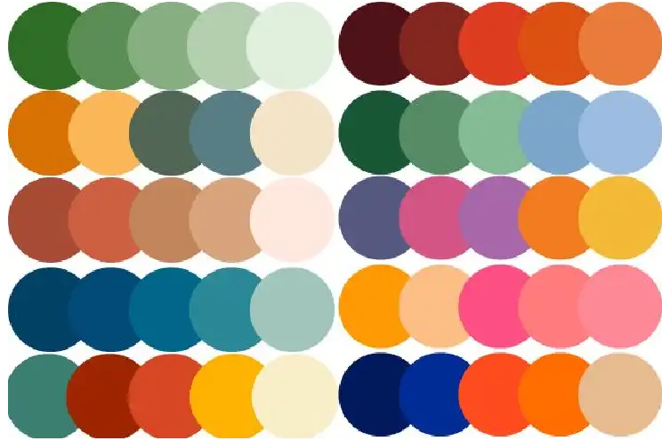 palette de couleur pour tableaux de peinture artistique abstraite