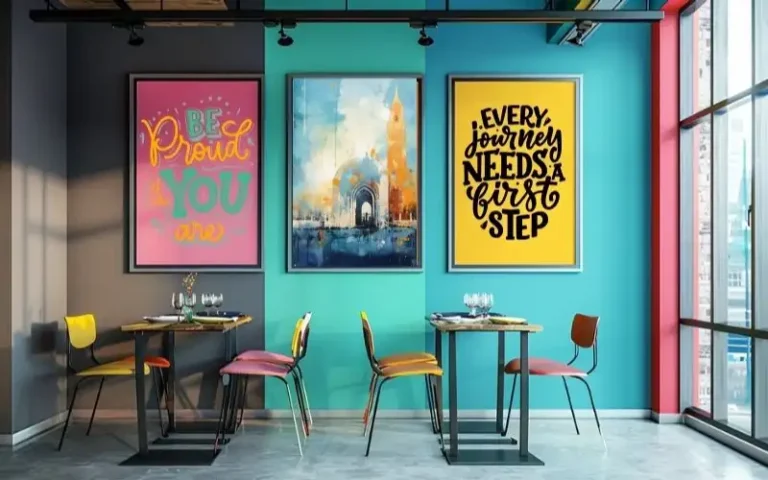 triptyques artistiques pour décoration murale avec des citations inspirantes