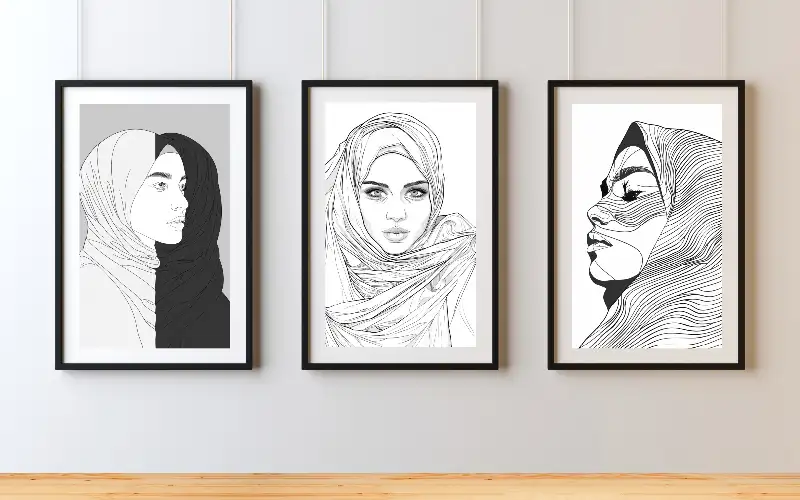 triptyque islamique pour décoration murale