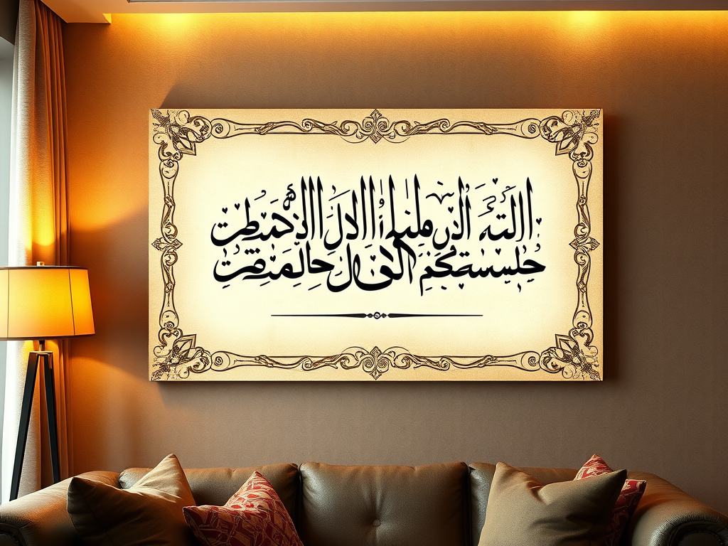 image d'un tableau de calligraphie pour aider à gérer son stress grâce à l'islam